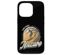Nazare Surfing Waves in Portugal Big Surf Men Surfer Coque pour iPhone 13 Pro