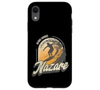Nazare Surfing Waves in Portugal Big Surf Men Surfer Coque pour iPhone XR