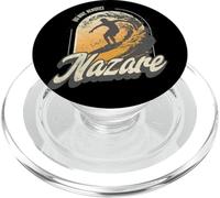 Nazare Surfing Waves in Portugal Big Surf Men Surfer PopSockets PopGrip pour MagSafe