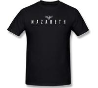 Nazareth Hard Rock Band Mens T Shirts Short Sleeves Crew Neck Tees Summer Tops Manches Courtes(Medium)