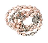 Nazareth Store Chapelet en perles de perles - Collier de prière miraculeuse en métal solide - Pour homme et femme, Large, Verre, Pas de pierre précieuse