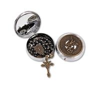 Nazareth Store Chapelet Saint Michel Perles Pierre Hématite Perles Métalliques Gloire Médaille Archange Croix Bronze Cadeau 55