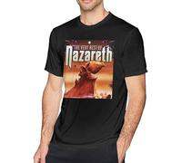 Nazareth The Very Best of T Shirt Men's Fashion Cotton Crew Neck Short Sleeve Tunics Black Manches Courtes(Large)