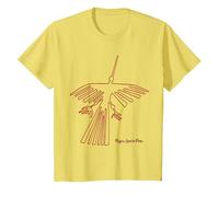 Nazca Lines The Condor T-Shirt Motif Glyph péruvien T-Shirt, Enfant, Citron, 8 Ans