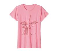 Nazca Lines The Condor T-Shirt Motif Glyph péruvien T-Shirt, Femme, Rose, 3XL