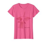 Nazca Lines The Condor T-Shirt Motif Glyph péruvien T-Shirt, Femme, Rose Chiné, XS