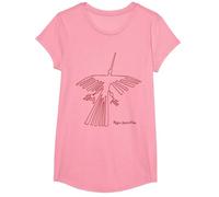 Nazca Lines The Condor T-Shirt Motif Glyph péruvien T-Shirt, Fille, Rose, M