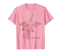 Nazca Lines The Condor T-Shirt Motif Glyph péruvien T-Shirt, Homme, Rose, M