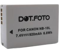 NB-10L Premium 7.4v/920mAh Batterie Rechargeable pour Canon PowerShot G1 X,G3 X,G15,G16,SX40 HS,SX50 HS,SX60 HS