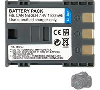 NB-2L NB-2LH Batterie de rechange compatible avec Canon EOS 350D 400D MD265 MV960 PowerShot G7 G9 S70 S80 ZR950 ZR960 HG10 HV40