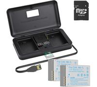 Nb-7L Nb7L Chargeur De Batterie Kit - 2 Pack 1800Mah Batterie De Remplacement Avec Kit Chargeur Lcd Pour Canon Powershot G10 G11 G12 Sx30 Cb-2Lz[USBC150]