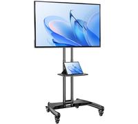 NB AVA1500B noir - Pied à roulettes réglable pour TV LCD / LED / plasma 81 cm -165 cm (32" - 65") jusqu'à 45,5 kg