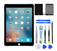 NB+ Écran tactile LCD de rechange pour iPad Pro 9,7" A1673 A1674 A1675 2016 LCD unité d'affichage numériseur panneau avant en verre noir avec outils (noir)