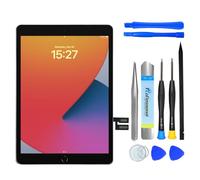 NB+ Écran Tactile Pour iPad 7ème 8ème Génération 10.2” Écran de remplacement 2019 2020 Digitizer Adhésif Pré-installé,No Home Button(modèle:A2197 A2198 A2200 A2270 A2428 A2429 A2430 (Noir)