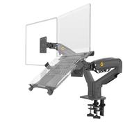 NB F160FP - Support orientable robuste double pour ordinateur et écran 17-30 pouces, graphite