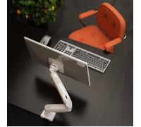 NB F80 blanc - Support de bureau avec ressort à gaz pour écrans gamers LCD 17″- 30″