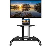 NB North Bayou Chariot TV Mobile avec Roues pour écran Plat LCD LED OLED Plasma de 32 à 75 Pouces, Support TV Charge 45kg, Max VESA 600x400mm AVA1500-60-1P (Noir)