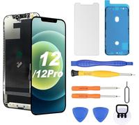NB+ OLED Screen for iPhone 12/12 Pro Screen Replacement [Soft OLED, Not Hard OLED], 3D Touch Display Full HD Digitizer Assembly with Repair Tools Kit, Waterproof Adhesive, Screen Protector