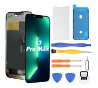 NB+ OLED Screen for iPhone 13 Pro Max Replacement Screen [Soft OLED, Not Hard LCD], 3D Touch Display Full HD Digitizer Assembly with Repair Tools Kit, Waterproof Adhesive, Screen Protector