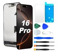 NB+ OLED Screen for iPhone 16 Pro Replacement Screen [Soft OLED, Not Hard LCD], 3D Touch Display Full HD Digitizer Assembly with Repair Tools Kit, Waterproof Adhesive, Screen Protector