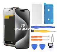 NB+ Replacement Screen for iPhone 15 Pro Max LCD Retina Full HD Display Digitizer with Fully Repair Tool Kits, Screen Protector, Waterproof Tape