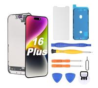 NB+ Replacement Screen for iPhone 16 Plus LCD Retina Full HD Display Digitizer with Fully Repair Tool Kits, Screen Protector, Waterproof Tape