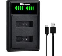 NB13L NB-13L Chargeur de Batterie Double LED pour Canon PowerShot G7X Mark II,G1X Mark III,G5X,G9X,SX620,SX720,SX730,SX740 HS-Noir