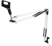 NB35 WH Trépied pour microphone de table avec bras articulé pour montage sur table Blanc.[J786]