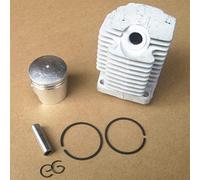 NB411 Kit de piston de cylindre 40mm Compatible avec Robin Subaru EC04 CG411 40,2CC Débroussailleuse Chemise de cylindre Segments Clips Goupille Ensemble Débroussailleuse