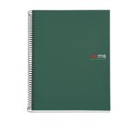 Miquelrius - Carnet L'Original, 6 Bandes Couleurs, A5, 150 Feuilles Règles 7 mm, Papier Microperforé 70 g, 2 Trous, Couverture Polypropylène Opaque, Couleur Vert
