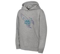 NBA Charlotte Hornets Sweat à Capuche en Polaire Gris chiné