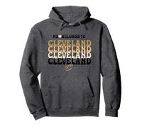 NBA My Heart Belongs to Cleveland Wave Logo Stack Sweat à Capuche