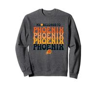 NBA My Heart Belongs to Phoenix Retro Wave Stack Sweatshirt
