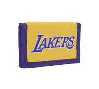 NBA Portefeuille Officiel NBA, avec Fermeture à glissière, Poche intérieure pour pièces et Petits Objets avec Fermeture éclair, idéal pour Ranger Vos Billets et Cartes, 13 x 9 x 1,5 cm, Jaune, 13L x