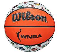 Wilson Ballon de basket WNBA ALL TEAM en caoutchouc Extérieur Taille 6 Brun/Blanc 34