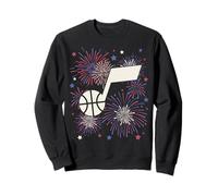NBA Utah Jazz 4th of July Team Logo and Fireworks Sweatshirt
