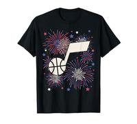 NBA Utah Jazz 4th of July Team Logo and Fireworks T-Shirt