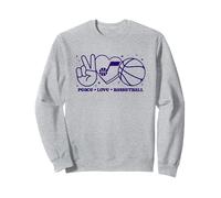 NBA Utah Jazz Peace Love Basketball Sweatshirt