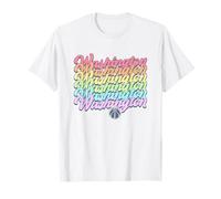 NBA Washington Wizards Rainbow Pride Stack Pastel T-Shirt