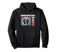 NBA - Washington Wizards Scribble Square Noir Sweat à Capuche