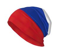 NBAGHPQ Bonnet pour homme et femme avec imprimé drapeau russe - Doux - Chaud - Pour un usage quotidien en plein air - Pour un voyage ou un jogging - Noir