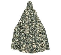 NBAGHPQ Cape à capuche avec imprimé camouflage numérique pour carnaval, cosplay, fête costumée, événements intérieurs et extérieurs