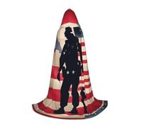 NBAGHPQ Cape à capuche avec imprimé de soldats militaires américains pour carnavals, festival, événements en plein air