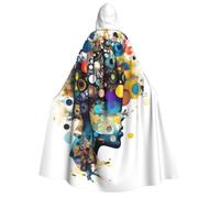 NBAGHPQ Cape à capuche avec intelligence artificielle, imprimé cerveau, carnaval, cosplay, pour fête costumée, événements intérieurs et extérieurs