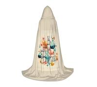 NBAGHPQ Cape à capuche imprimée chimie pour carnavals, cosplay, festival, événements en plein air, vêtements de mode