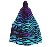 NBAGHPQ Cape à capuche motif camouflage zèbre pour carnaval, cosplay, fête costumée, événements intérieurs et extérieurs