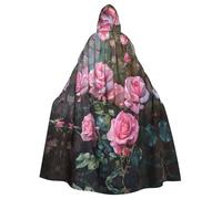 NBAGHPQ Cape à capuche unisexe avec roses fraîches pour festival, fête, carnaval, décoration à thème, vêtements de cosplay