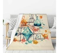 NBAGHPQ Couverture épaisse imprimée chimie pour lit, camping, voyage, flanelle légère et chaude