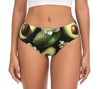 NBAGHPQ De nombreuses images d'avocat imprimées pour femme - Slip respirant - Doux pour la peau - Polyvalent, Noir , 4XL