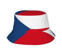 NBAGHPQ Drapeau de la République tchèque imprimé mode polyvalente utilisation à travers les saisons casquette protection solaire bob chapeau unisexe accessoire noir